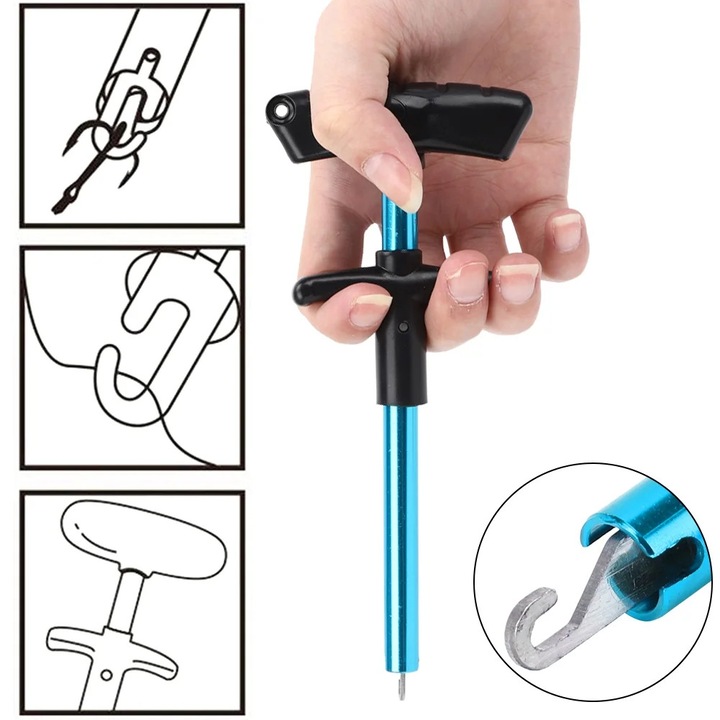 YANYXR horogeltávolító eszköz, rozsdamentes acél, kék, 16x17cm