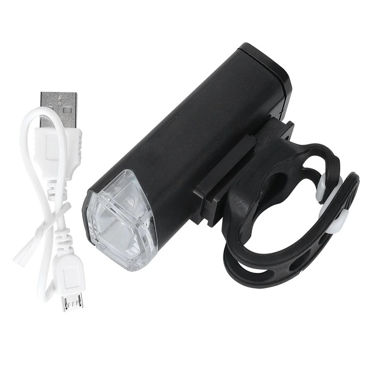 YANYXR USB újratölthető kerékpár lámpa fekete 64x28x50mm