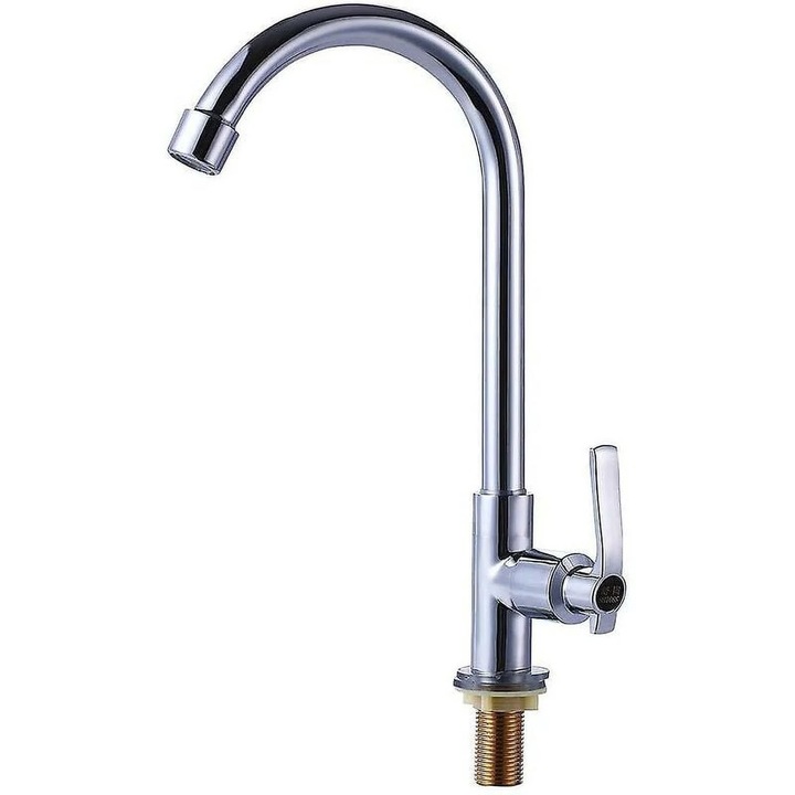 Baterie chiuveta YANYXR, arc inalt, o singura gaura, inox, 10cm, cromat