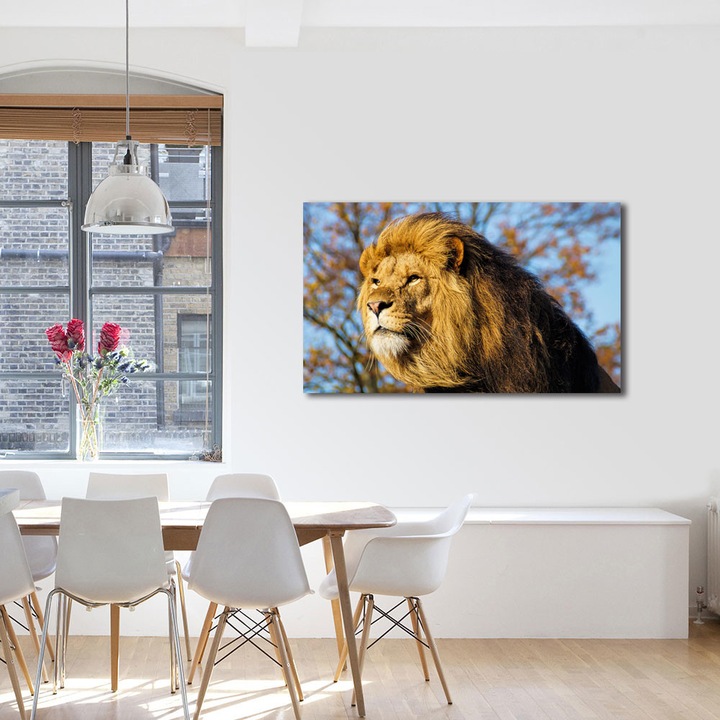 Tablou Canvas Luminos in intuneric VarioView LED Animale Leu la panda 40 x 60 cm