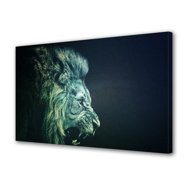 Tablou Canvas Luminos in intuneric VarioView LED Animale Leu stilizat 40 x 60 cm