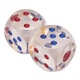 Átlátszó műanyag kockakészlet 3.5x3.5x3.5cm, 6 oldalú társasjátékokhoz