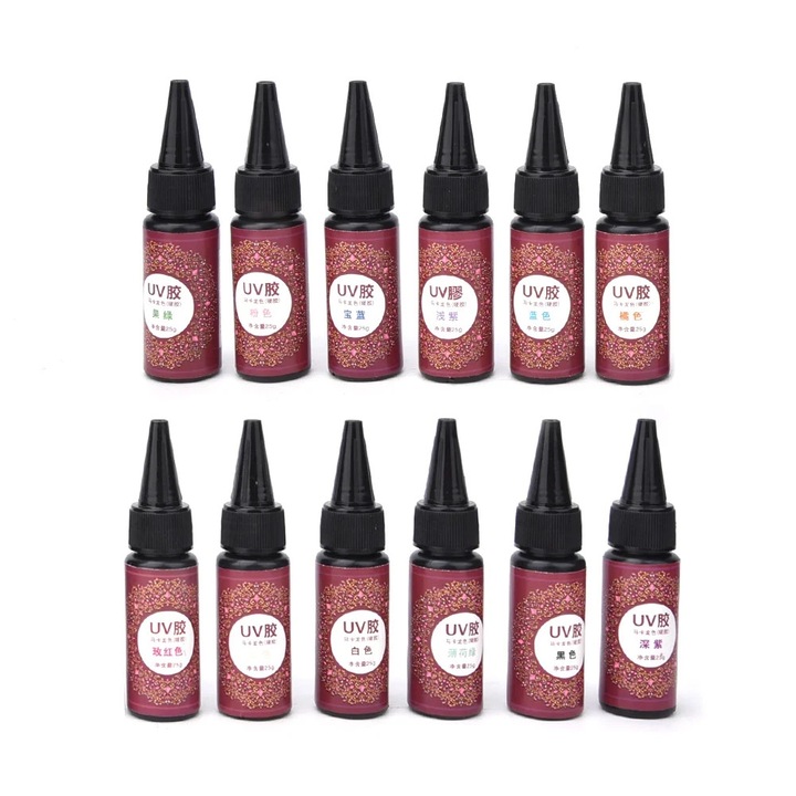 Set adezivi UV YANYXR multicolor 25g pentru bijuterii si bricolaj