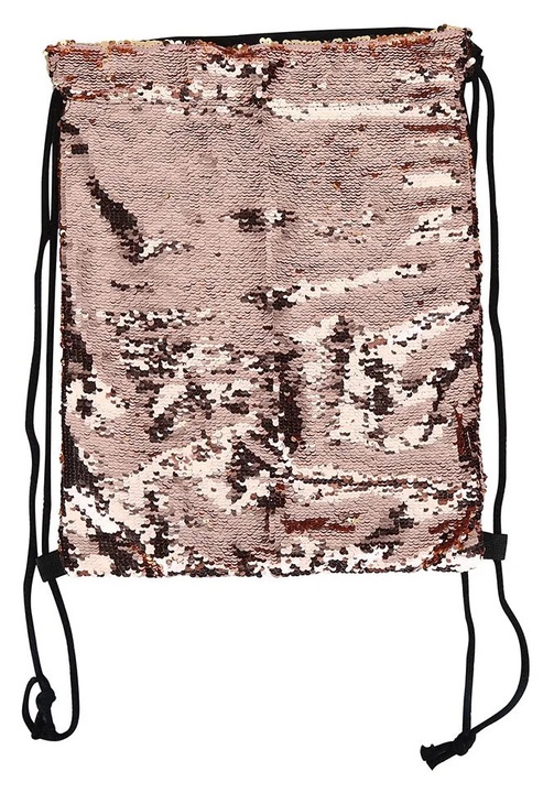 Női hátizsák YANYXR megfordítható flitterekkel, arany pezsgő, 45x35cm