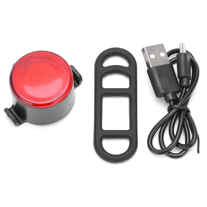 Lumina spate bicicleta YANYXR USB reincarcabila negru 53g
