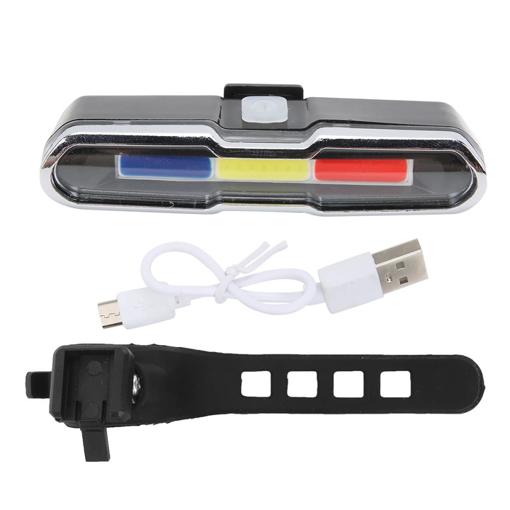 Lumina spate bicicleta YANYXR USB incarcare impermeabila negru