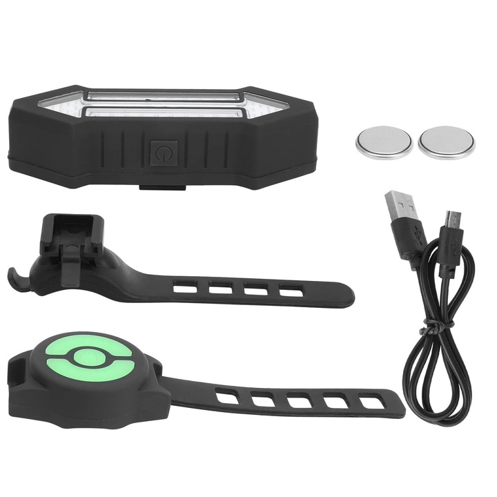 YANYXR kerékpár hátsó lámpa USB töltés vezeték nélküli távirányító piros-sárga 11x3.5x2.5cm