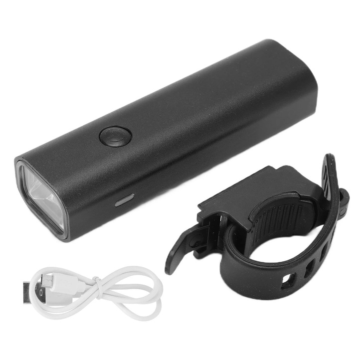 YANYXR alumínium kerékpár lámpa 400lm fekete 2000mAh USB IPX3