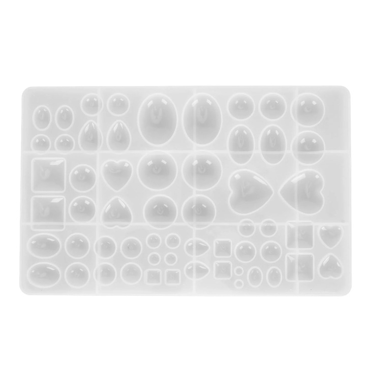 Set matrite silicon moale YANYXR pentru bijuterii rasina 25.6x16.4x1.5cm