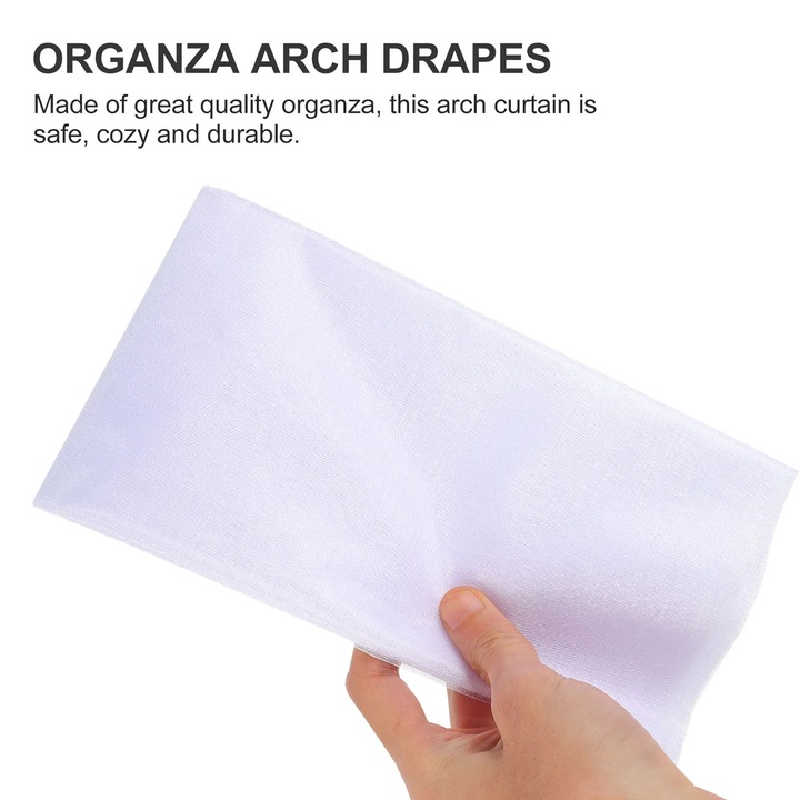 YANYXR ív organza drapéria 500x48cm fehér