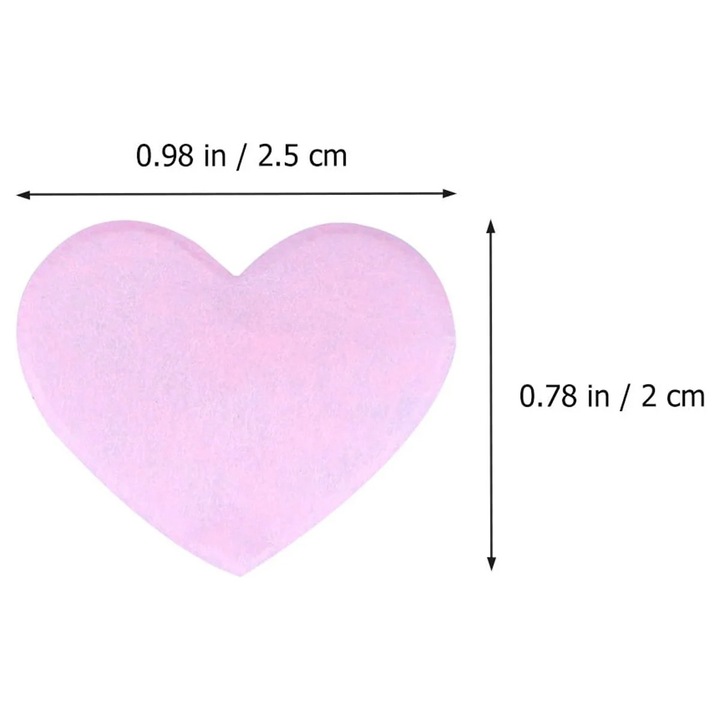 Конфети розови сърца 2.5x2.5cm 5000 бр. YANYXR