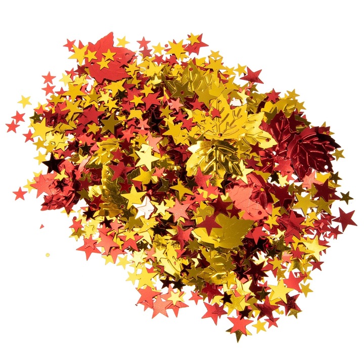 Конфети кленови листа YANYXR многоцветни 2.2x2.2cm комплект 4 броя