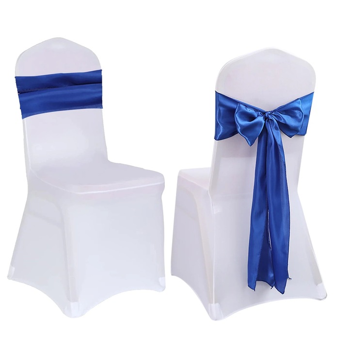 Accesorii petrecere, funda scaun satin multicolor 17x275cm set
