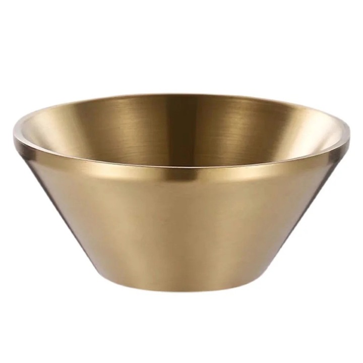 YANYXR rozsdamentes acél tál 250ml, sokoldalú, ezüst, 12x7cm