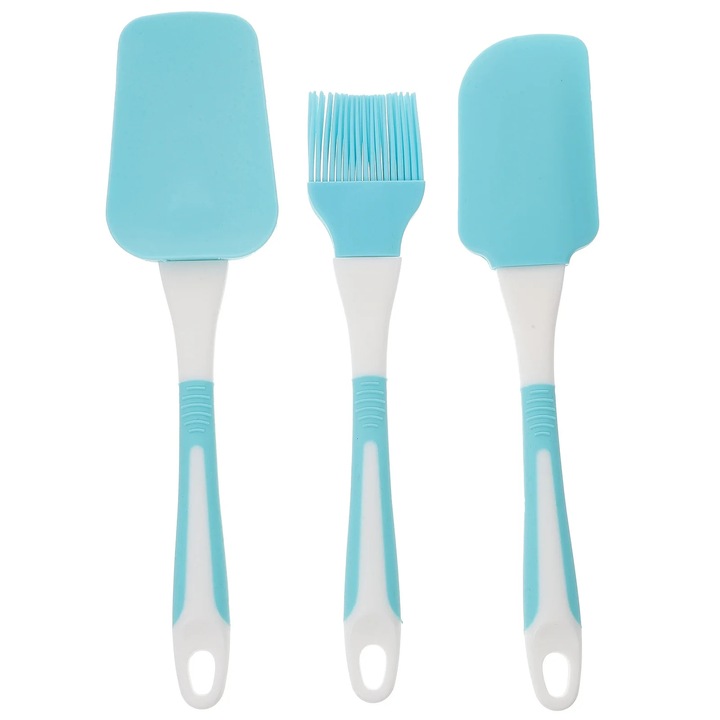 YANYXR szilikon spatula és ecset szett, kék, 25x6.2x1.5cm