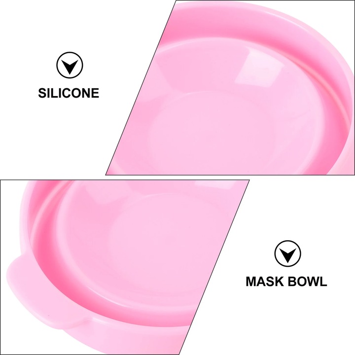 Bol din silicon pentru amestecat masti faciale YANYXR, 10.5x10.5x5cm, rezistent si practic