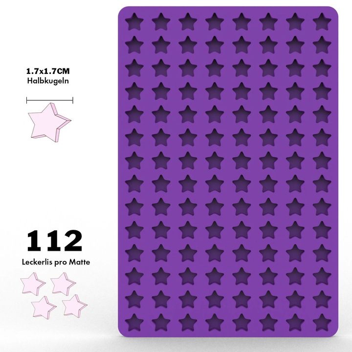 Set forme silicon mini semisferice pentru prajituri si bomboane, multicolor, 15x1.6x0.6cm