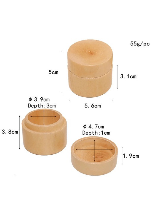 YANYXR egyszerű fa esküvői gyűrűtartó 5.6x5.6x5cm barna