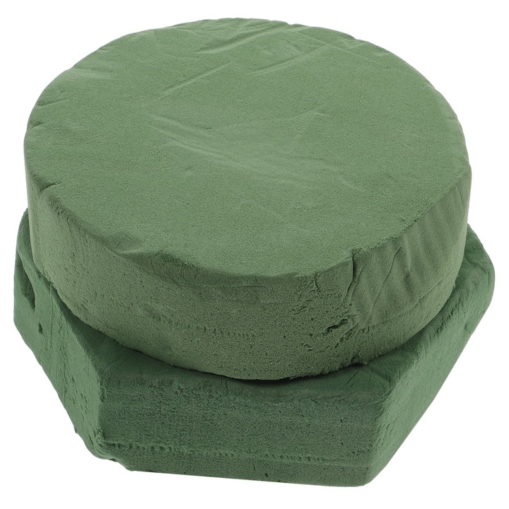Set 2 blocuri florale YANYXR, material floral, verde, 20x20x5cm