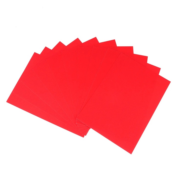 YANYXR piros csillámos kartonpapír 29.7x21x0.1cm, 10 db-os szett