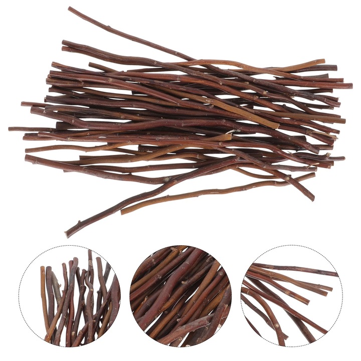 Set 40 bete lemn YANYXR, 30x20cm, cafea, pentru decor DIY