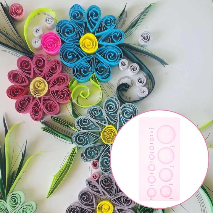 Set 4 matrite quilling hartie YANYXR, ABS, 17.5x8.5x2cm