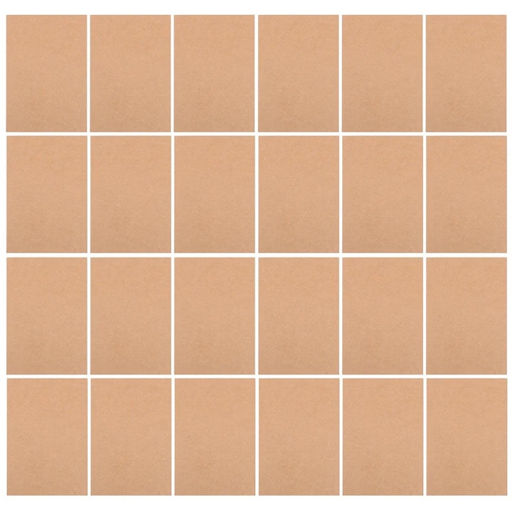 Set 80 carduri albe duble fata YANYXR, hartie maro, 14.7x10x0.1cm