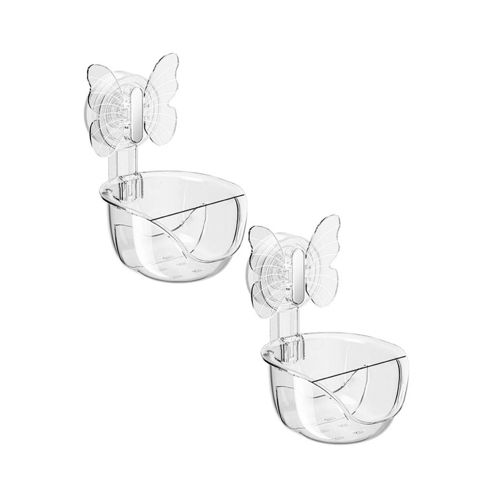Suport perie machiaj montat pe perete, organizator transparent, uscare, 15x10x8cm