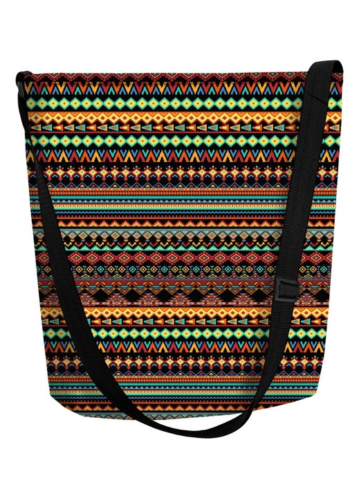 Bertoni FUNKY női táska, filc, azték mintás, szürke, 30x25cm