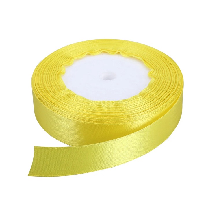 YANYXR Grosgrain szalag, sárga, 1000x2cm, dekorációhoz és ajándékcsomagoláshoz