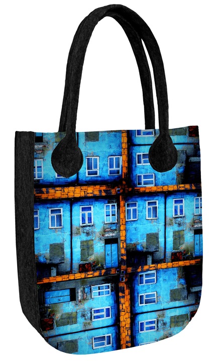 Bertoni CITY ANTRACYT női táska filc grafit 30x25x10cm