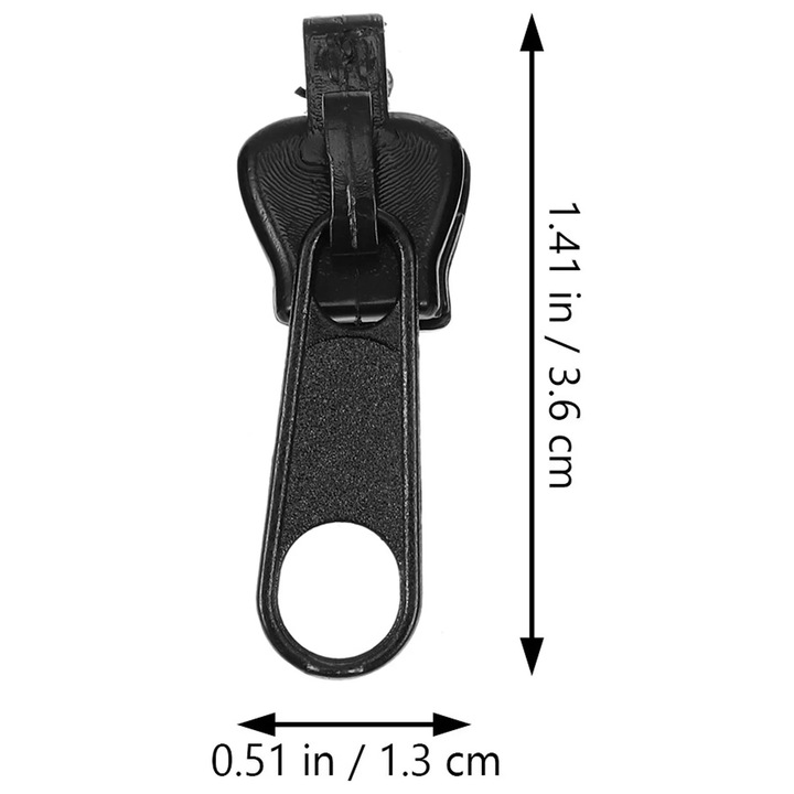 YANYXR 12 darabos cipzárhúzó készlet, ötvözet, többszínű 1x2.8x0.85cm 1.1x3.4x1cm 1.3x3.6x1.1cm