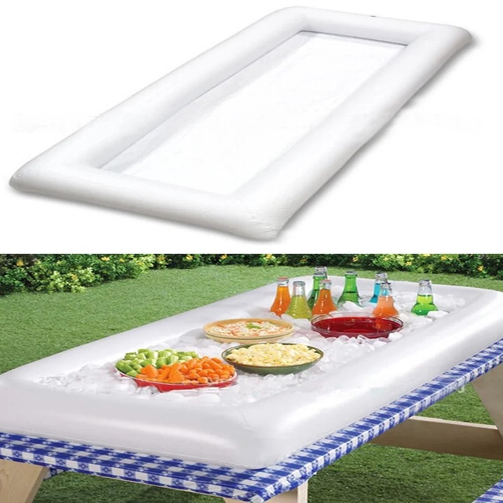 Vesela pentru petrecere YANYXR PVC alb 134x64x2cm set 2 piese