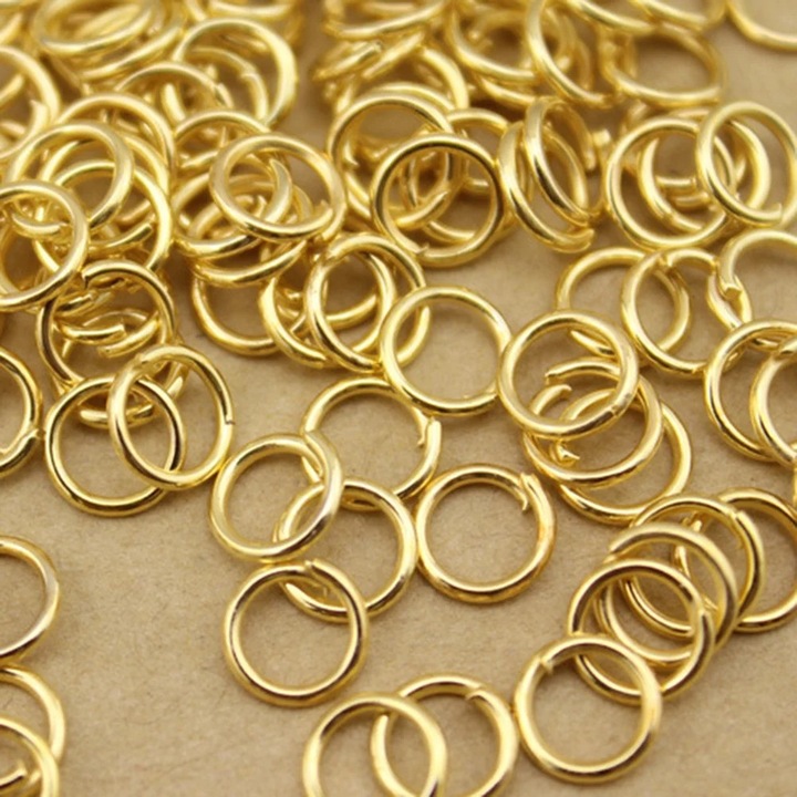 Készlet 180 db kerek fémgyűrű 14mm, többszínű, ékszerekhez és kiegészítőkhöz