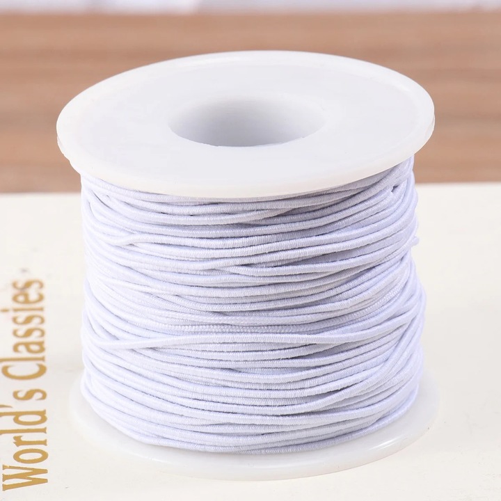 2 tekercs rugalmas gyöngyfűző zsinór YANYXR alb 5000x0.1cm