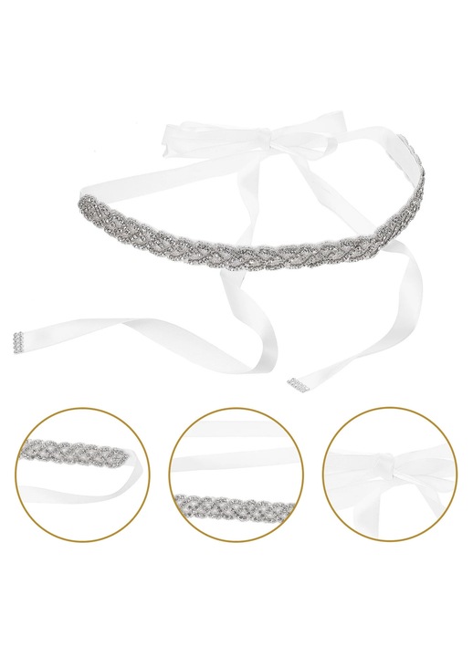 Curea de seara pentru rochia de mireasa, cu strasuri, banda pentru talie, accesoriu vestimentar pentru mireasa