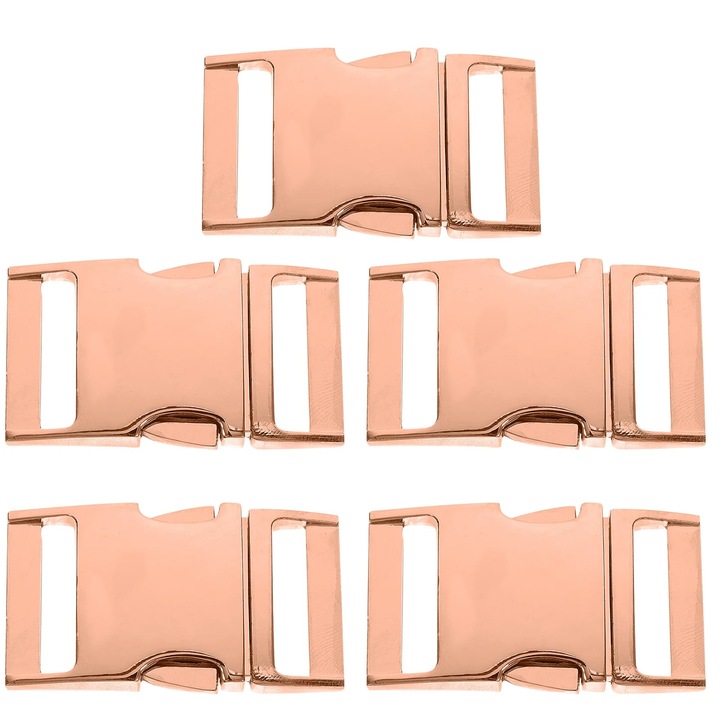 5 db strapabíró fém csat készlet, többszínű, 3.9x2.05x0.95cm