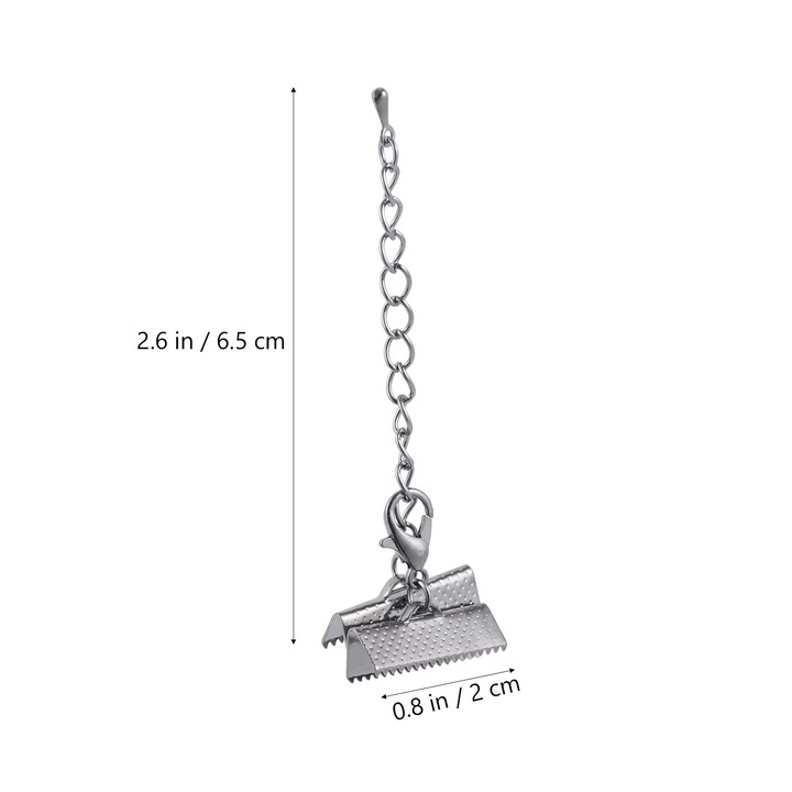 YANYXR 20 darabos rögzítő bilincs készlet, vas, sötét ezüst, 6.5x2x0.5cm