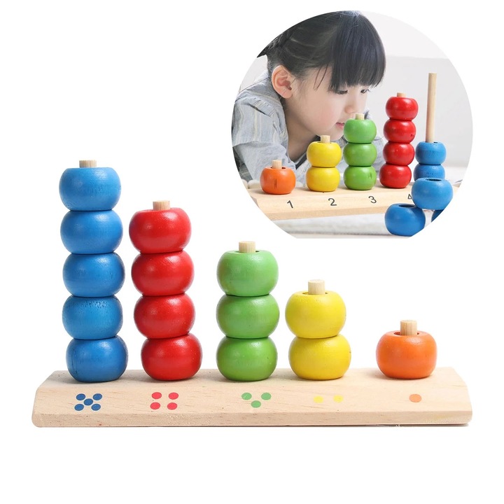 YANYXR fa oktatójáték matematika 17x6x10.5cm színes