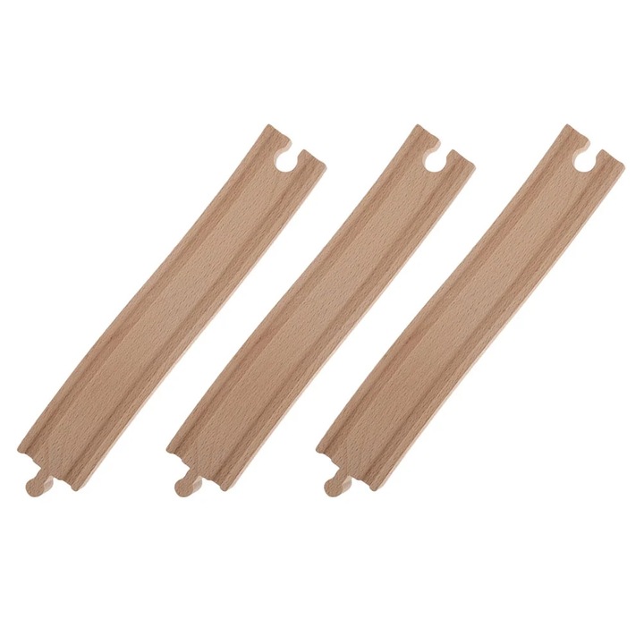 Accesorii extensie sine trenulet lemn YANYXR 24x4.5x1.5cm multicolor set 3 piese