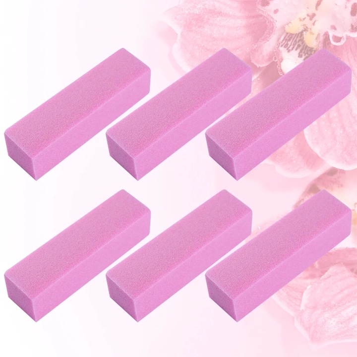 YANYXR 10 db rózsaszín körömreszelő készlet 9.5x2.5x2.5cm csiszolószivacs