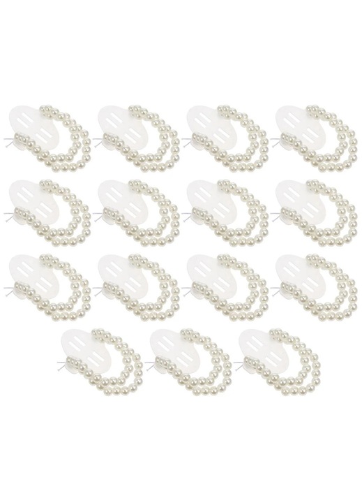 Bratara mireasa YANYXR perle artificiale alb 5.5x4.5x5 cm set 15 bucati