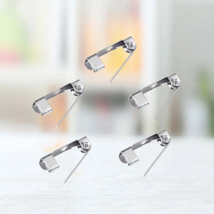 50 darabos csap, ötvözet, ezüst, 1.5cm, készlet varráshoz és DIY ékszerkészítéshez