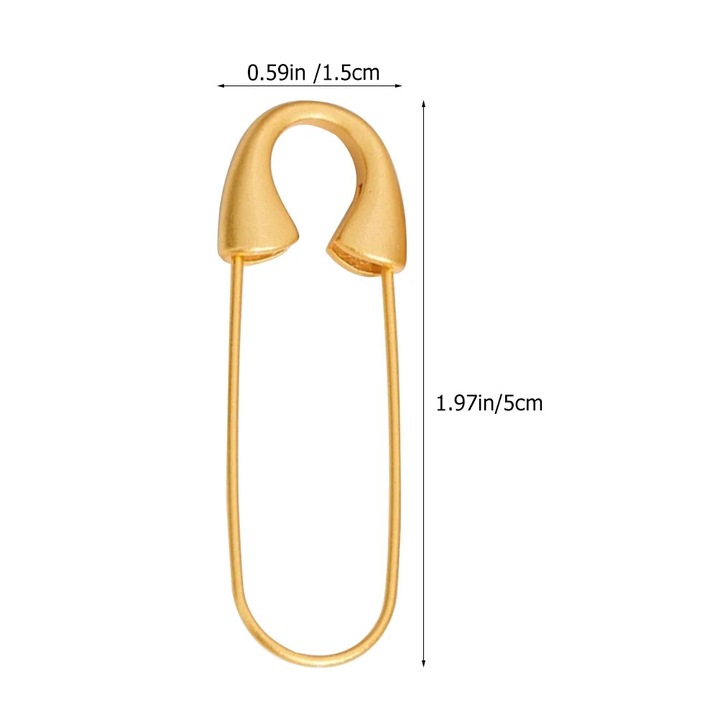 YANYXR fém biztosítótű készlet 5 db 5x1.5x0.1cm személyre szabott kiegészítőkhöz
