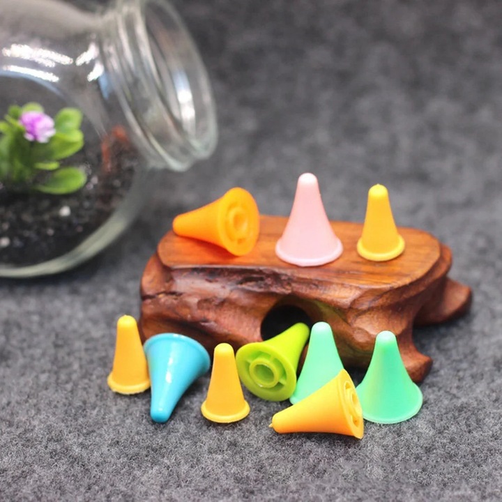 20 db színes műanyag horgolótű készlet 2.3x1.6x1.6cm