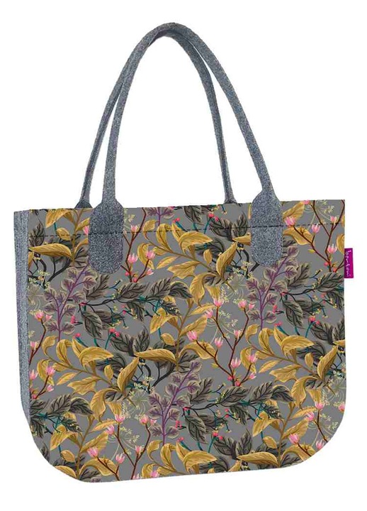 Bertoni Lady XL női táska, szürke filc, Savanna modell, 40x30cm