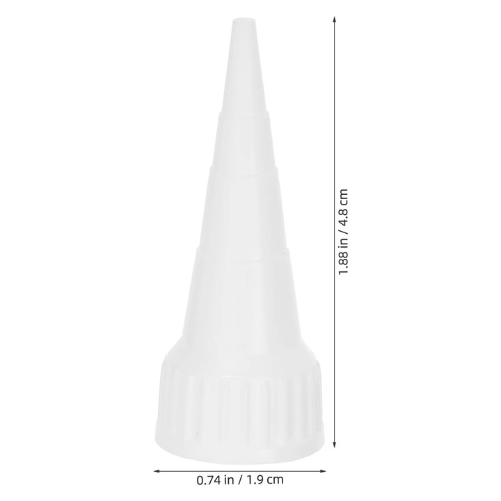 Duza extensie etansare plastic alb 4.8x1.9x1.9cm set 20 buc