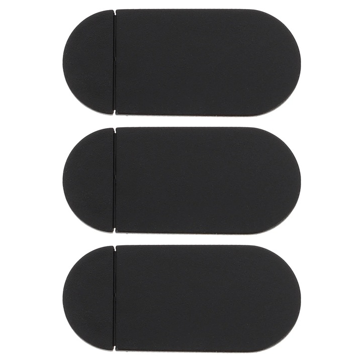 Set 3 capace protectie webcam YANYXR, ultra-subtiri, 3x1.4x0.1cm