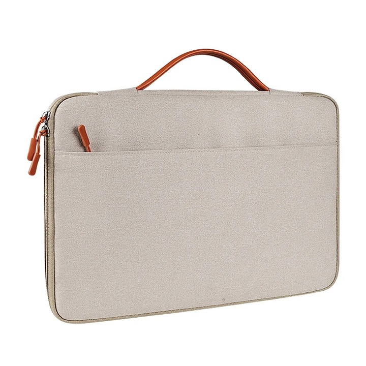 YANYXR laptop táska 23.5x33.5cm khaki vékony könnyű kiegészítő zsebbel
