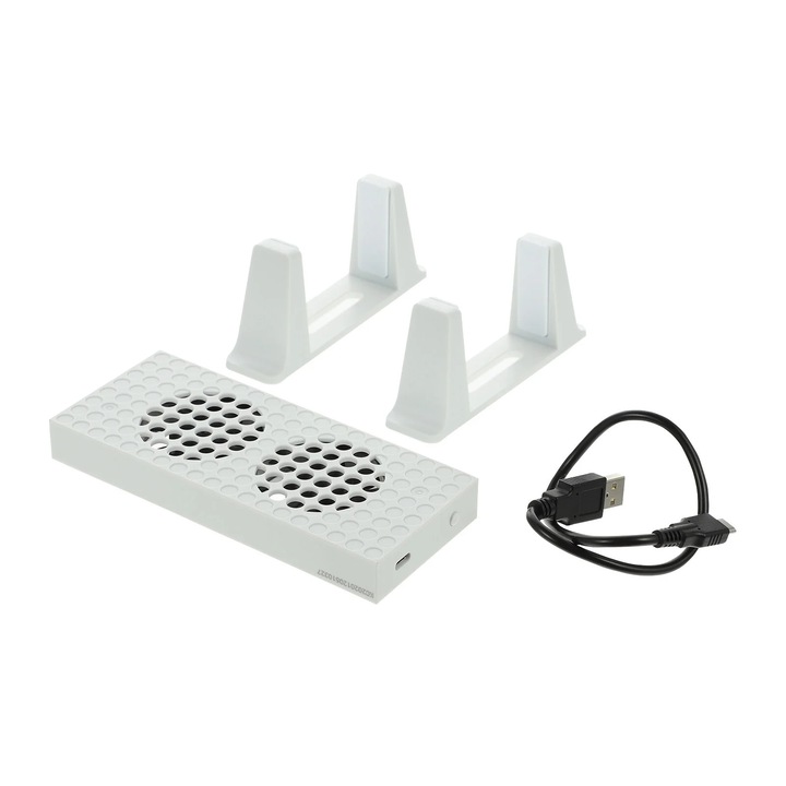 Set suport vertical YANYXR cu ventilatoare duble alb 15x6.5x2cm